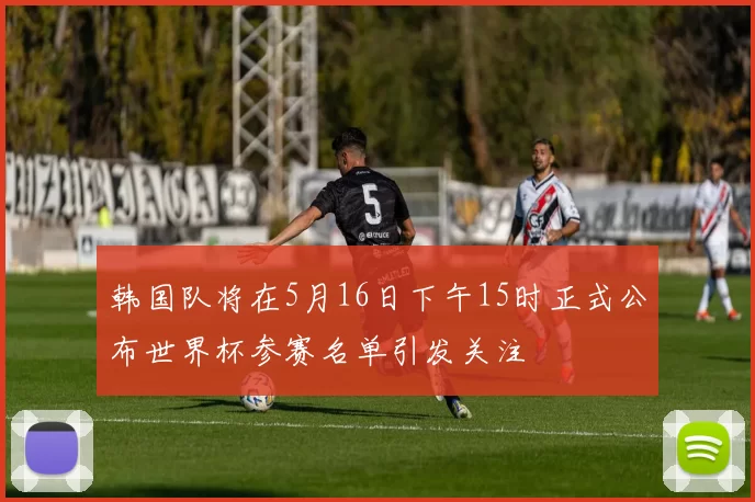 韩国队将在5月16日下午15时正式公布世界杯参赛名单引发关注